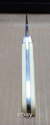 SCHRADE SCRIMSHAW USA 1981 GEESE LITTTLE FINGER FIXED BLADE KNIFE WithSHEATH SC509