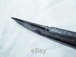 Signed & Dated 1868 Antique French Bowie Knife Hunting Dirk Deer Antler Dagger
