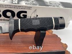 SOG Knives Tech Bowie S10B-Fixed Blade knife withsheath NOS-72.25