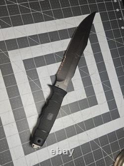 SOG Midnight Tigershark 2.0 Fixed Blade Knife Black No Box Tactical Hunting GUC