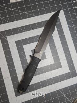 SOG Midnight Tigershark 2.0 Fixed Blade Knife Black No Box Tactical Hunting GUC
