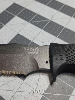 SOG Midnight Tigershark 2.0 Fixed Blade Knife Black No Box Tactical Hunting GUC