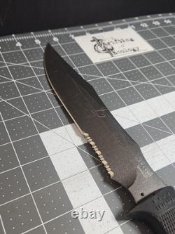 SOG Midnight Tigershark 2.0 Fixed Blade Knife Black No Box Tactical Hunting GUC