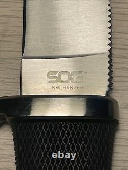 SOG NW Ranger Fixed Blade Knife AUS-8 Kraton Handle Taiwan Discontinued Rare