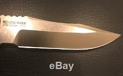 SOG Pillar Fixed Blade Knife Grey Canvas Micarta CPM S35VN Steel