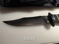 SOG Tech Bowie Knife with Blackhawk MOLLE Sheath