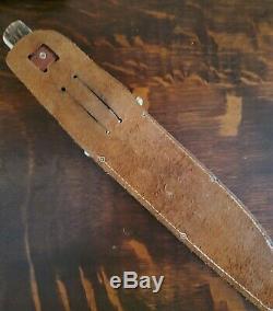 SOLINGEN GERMANY ANTON WINGEN JR OTHELLO/RED STAG ORIGINAL BOWIE KNIFE WithSHEATH