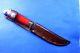 Scarce Vtg. WESTERN Boulder, Colorado RED Handle 8 Hunting Knife with Sheath