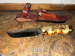 Schrad 171 UH Bowie Vintage Full blade Schrade Pro Hunter EUC patina on handle