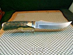 Schrade 498 USA Gold Rush 49'r Carbon Steel Fixed Blade Hunting Knife & Sheath