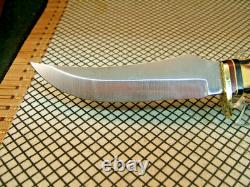 Schrade 498 USA Gold Rush 49'r Carbon Steel Fixed Blade Hunting Knife & Sheath