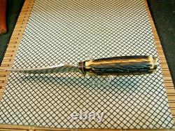 Schrade 498 USA Gold Rush 49'r Carbon Steel Fixed Blade Hunting Knife & Sheath