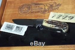 Schrade D'holder North American Hunting Club Life Member Stag Knife&display Used