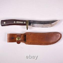 Schrade Old-Timer 165 Fixed Blade Knife WithLeather Sheath Vtg