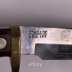 Schrade Old-Timer 165 Fixed Blade Knife WithLeather Sheath Vtg