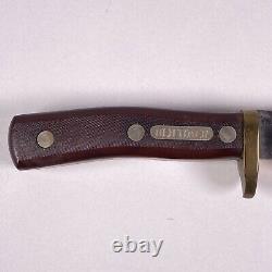 Schrade Old-Timer 165 Fixed Blade Knife WithLeather Sheath Vtg