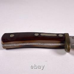 Schrade Old-Timer 165 Fixed Blade Knife WithLeather Sheath Vtg