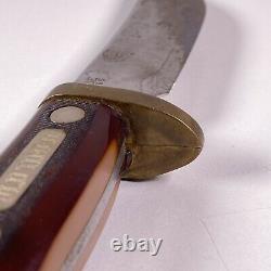 Schrade Old-Timer 165 Fixed Blade Knife WithLeather Sheath Vtg