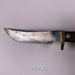 Schrade Old-Timer 165 Fixed Blade Knife WithLeather Sheath Vtg