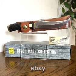 Schrade USA 498S Bench Collection Fixed Blade Hunting Knife 49ers With Sheath NOS