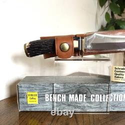 Schrade USA 498S Bench Collection Fixed Blade Hunting Knife 49ers With Sheath NOS