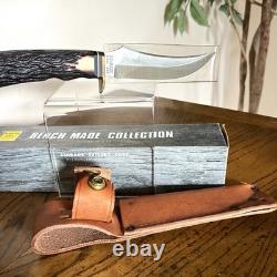 Schrade USA 498S Bench Collection Fixed Blade Hunting Knife 49ers With Sheath NOS