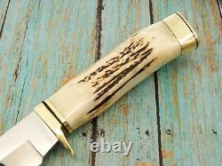 Script B Buck Custom USA 192 Vanguard Stag Deer Hunting Knife Knives Tools