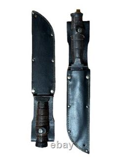 Set Of Two Mark 2 Style Vietnam Era Combat Knives With Leather Sheaths