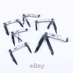 Set of 6 W. R. Case & Sons Knives in Display Case EACH KNIFE IS A BEAUTY