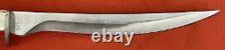 Silver Stag Antler Handle Hunting Knife Fixed 11 Blade 18 Total Sheath