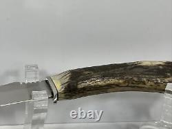 Silver Stag Cascade Hunter Fixed Blade Hunting Knife leather sheath #4839