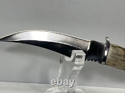 Silver Stag Cascade Hunter Fixed Blade Hunting Knife leather sheath #4839