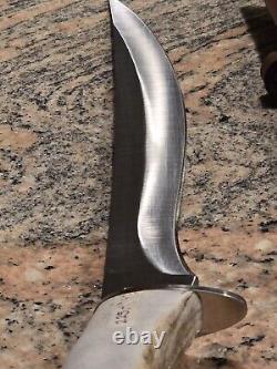 Silver Stag Fixed Blade Hunting Knife (Alaskan Camper) with Sheath. Made In USA