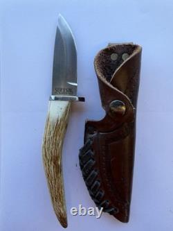 Silver Stag Hand Made Fixed Blade Knife D2 Point Series Sharp Forest With Sheath