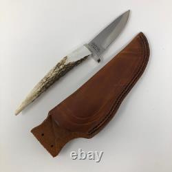 Silver Stag Knife D2 Point Series Sharp Forest Stag Handle MIB Fixed SF3.75PT