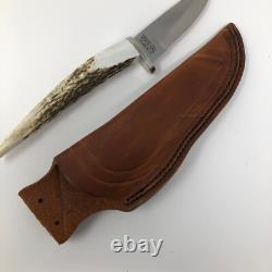 Silver Stag Knife D2 Point Series Sharp Forest Stag Handle MIB Fixed SF3.75PT