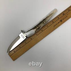 Silver Stag Knife D2 Point Series Sharp Forest Stag Handle MIB Fixed SF3.75PT