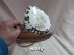 Silver Stag Knife with Antler Handle and leather case Alaska camper LN