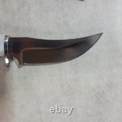 Silver Stag Skinning Knife. Never Used Or Sharpened. 3 Blade. Or Leather Sheath