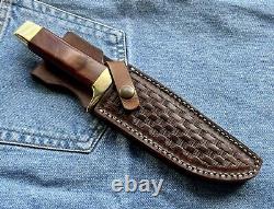 Smith & Wesson Bowie Fixed Blade Hunting Camp Knife #6010 + Custom Sheath S&W