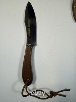 Solingen Germany PIC Vintage Canadian Trapper Knife with Sheath 10.5