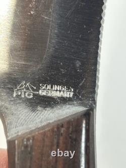 Solingen Germany PIC Vintage Canadian Trapper Knife with Sheath 10.5