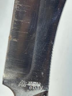 Solingen Germany PIC Vintage Canadian Trapper Knife with Sheath 10.5