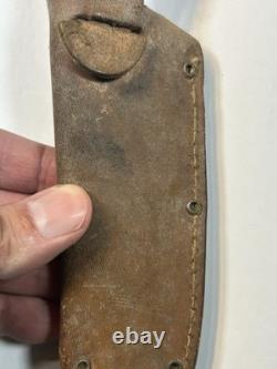 Solingen Germany PIC Vintage Canadian Trapper Knife with Sheath 10.5