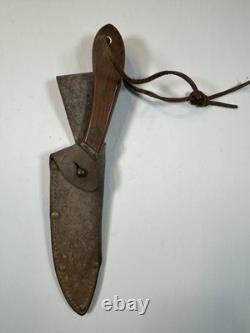 Solingen Germany PIC Vintage Canadian Trapper Knife with Sheath 10.5