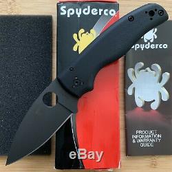 Spyderco C229GPBK Shaman Plain Edge CMP-S30V Folding Pocket Knife Black G10