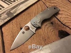 Spyderco Native 5 Fluted Titanium Folding Knife (3 Satin) C41TIFP5
