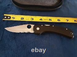 Spyderco Wayne Goddard SPC18PS 50/50 Folder Vintage Knife Japan Satin Blade