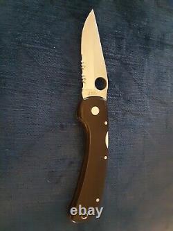 Spyderco Wayne Goddard SPC18PS 50/50 Folder Vintage Knife Japan Satin Blade