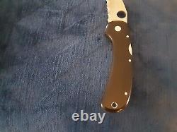 Spyderco Wayne Goddard SPC18PS 50/50 Folder Vintage Knife Japan Satin Blade